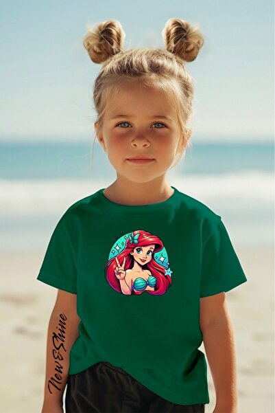 New Shine Dječja majica sa printom sirene Ariel, velika veličina