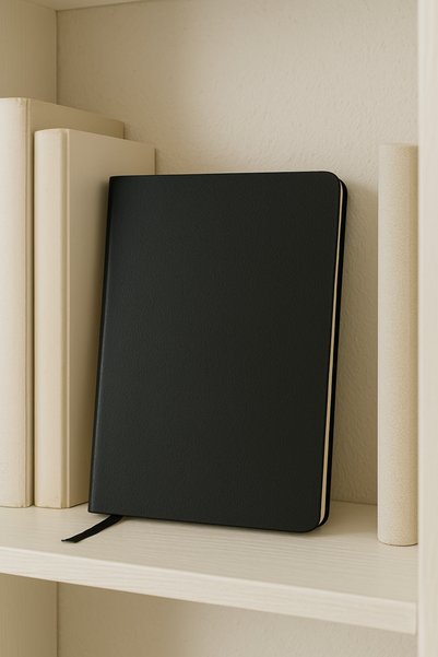 Fark Tanıtım Thermo Leather Unlined A5 Notebook Black Cover