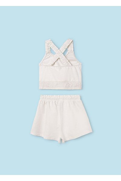 MAYORAL Lace Detailed Girl's Shorts Set