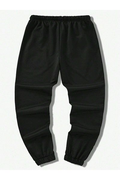 Sweetline Sneaky Face Sweatpants Jogger - Μαύρο εμπριμέ λαστιχένιο πόδι ψηλόμεσο