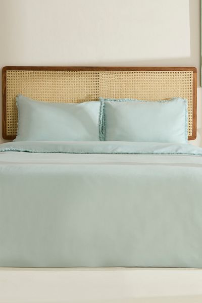 Karaca Home Ella Krep 100% Cotton Double Duvet Cover Set Mint