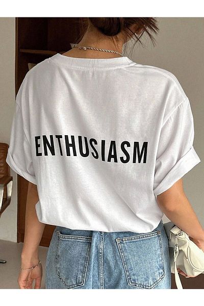 VBSVİBES T-Shirt - Λευκό - Oversize