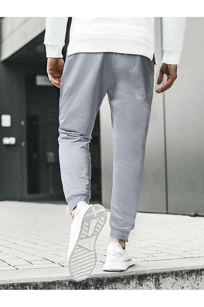 CLAYES Mountain Silhouette Sweatpants Jogger - Gray Printed Rubber Leg High Waist