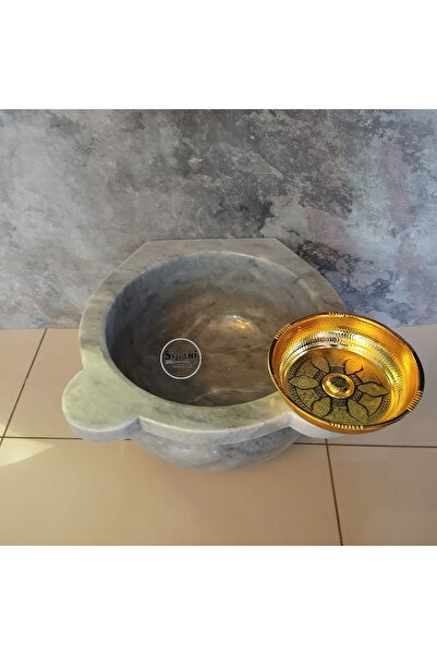 SİPAHİMARBLE Gri Mermer Düz Kurna