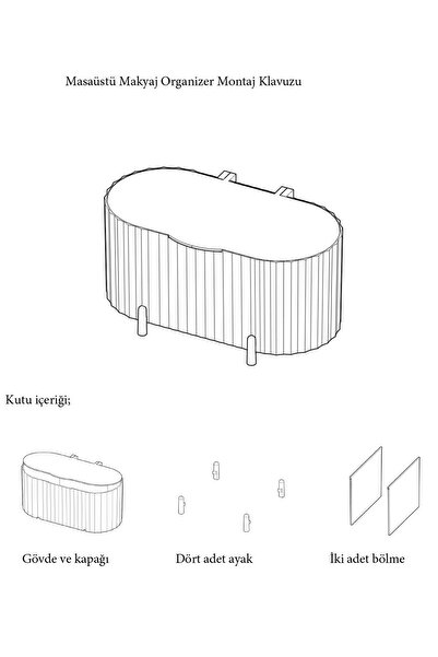 Pufwin Home Aura Косметичний та макіяжний органайзер Бавовняна коробка 24 см