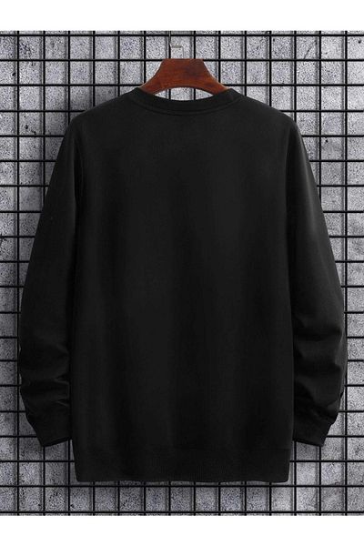 VBSVİBES Hanorac oversize unisex cu guler negru cu imprimeu Los Angeles
