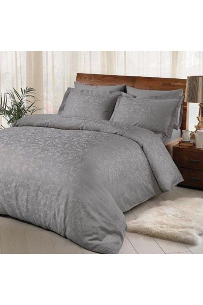 Taç Lenjerie pat jaquard, satin de lux,6 piese Taç, Jakar Brinley Antracit