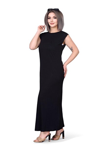 Pollux فستان نسائي من القطن الفسكوزي المضاد للتعرق بدون أكمام، فستان طويل من ...