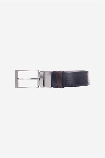 ALTINYILDIZ CLASSICS Ανδρική Μαύρο-Καφέ 100% Δερμάτινη Ζώνη Διπλής Όψης Κλασική Ζώνη