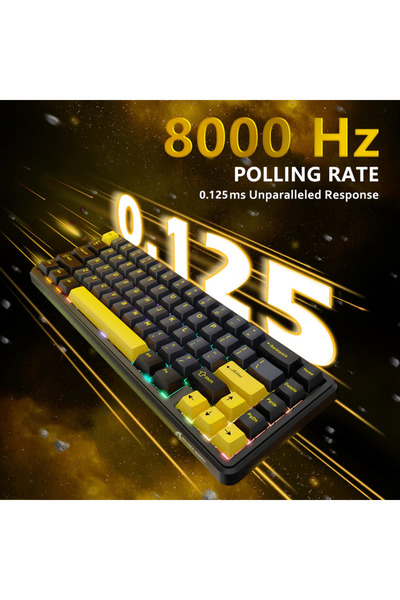 Attack Shark X65 HE RGB 8000 Hz Rapid Trigger - Snap Tap 0.01mm Driverlı Manyetik Switch Klavye