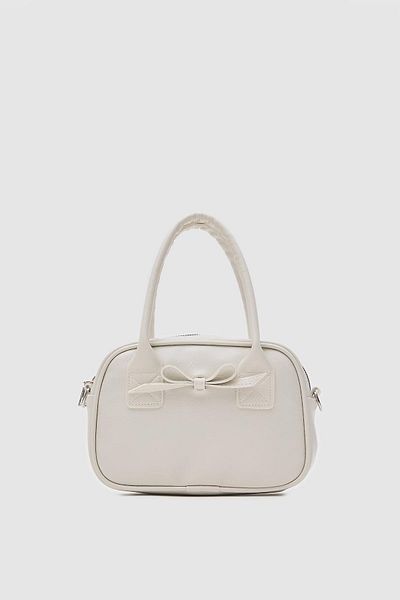 Shule Bags Geantă de mână și crossbody cu detaliu perfect de panglică cremă