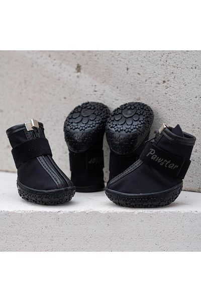 Pawstar Black Dog Shoes-Dog Booties