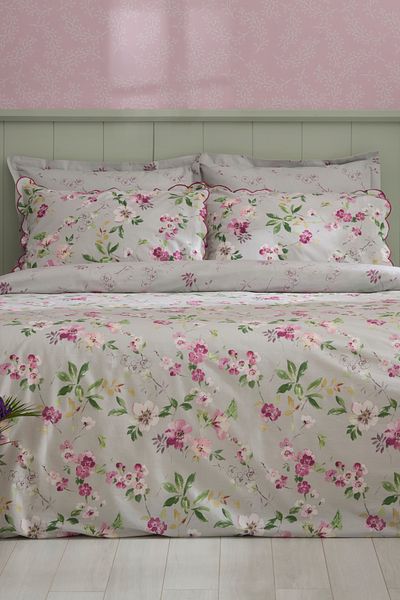 Karaca Home Set cuvertură dublă Sierra 100% bumbac roz