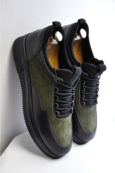 Rosse Botro Model Hakiki Natural Kombinasyon Deri Sneaker Ayakkabı