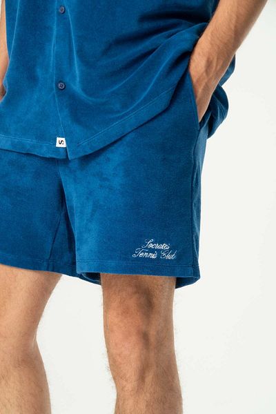 Socrates Tennis Club Terry Men's Shorts - Navy Blue