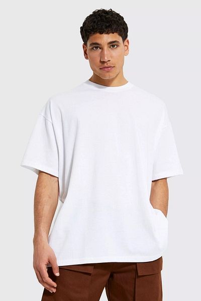 VBSVİBES Gang Series Men's White Oversize Street Graffiti Printed T-shirt