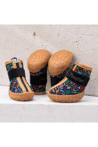Pawstar Ferrara Patterned Dog Shoes-Dog Booties