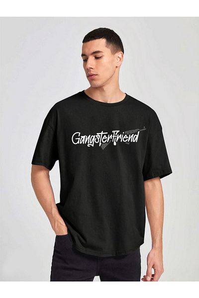 VBSVİBES Unisex Oversize Gangster Friend Printed T-shirt