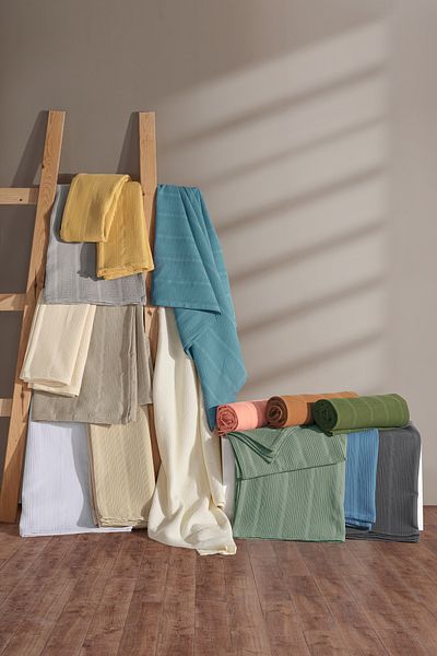 MYLASA HOME Double Cotton Bedspread / Pike - 200X230 Cm-Mint