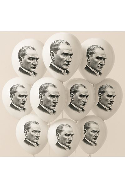 Ege Pastacılık Ataturk Balloon - White and 5 Pieces