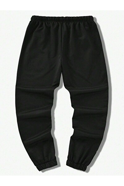 CLAYES Sneaky Face Sweatpants Jogger - Black Printed Rubber Leg High Waist