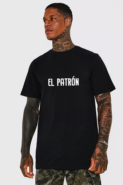 VBSVİBES Gang Series Men's Black Oversize Medellin Printed T-shirt