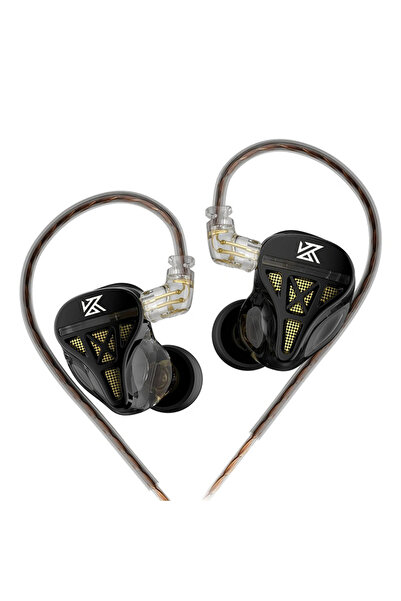 KZ DQS Dinamik Sürücü HiFi Kulak İçi IEM Kulaklık Siyah (Mikrofonsuz)