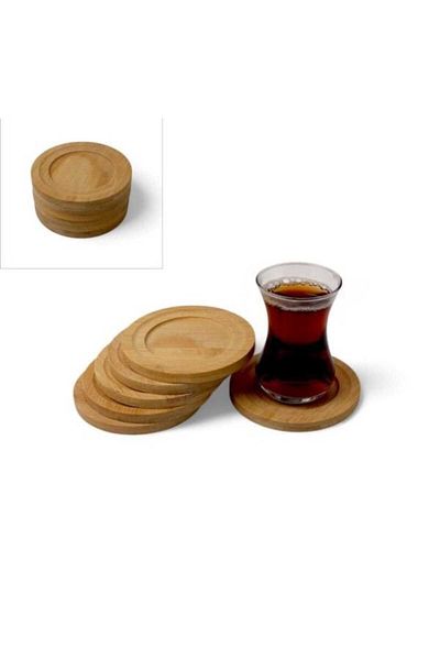 Balsa Grup Balsa Mrk Model Bamboo Round 6 Pcs Tea Dishes