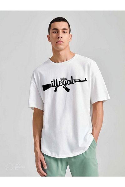 VBSVİBES Μπλουζάκι Unisex Oversize Ανώμαλο εμπριμέ