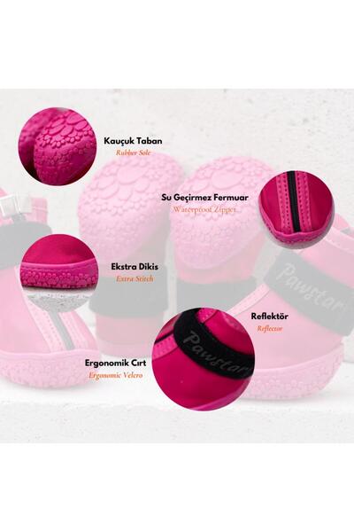 Pawstar Pembe Köpek Ayakkabısı-Köpek Patiği