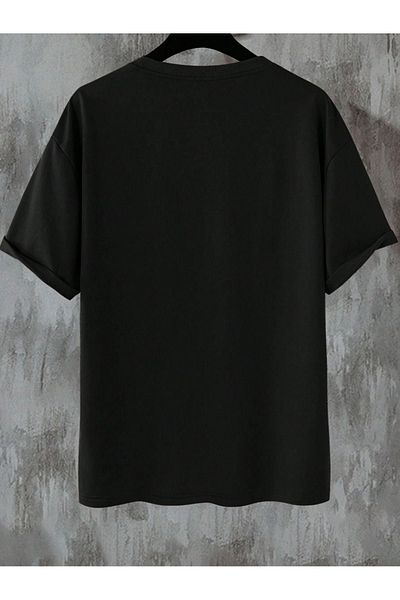 CLAYES Brooklyn Every Day Up Single Jersey T-Shirt - Black Printed Oversize Crew Neck Short Sleeve T-Shirt