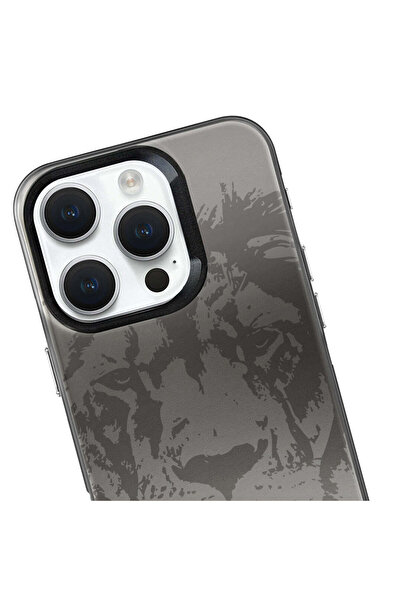 Galatasaray iPhone 14 Uyumlu Galatasaray Aslan Siyah Arma Premium Lisanslı Telefon Kılıfı