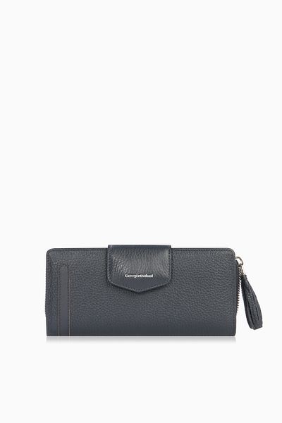 CENGİZ PAKEL Genuine Leather Navy Blue Women's Wallet CP65133