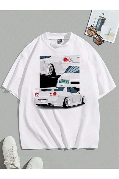 VBSVİBES λευκό μπλουζάκι oversize drrftser