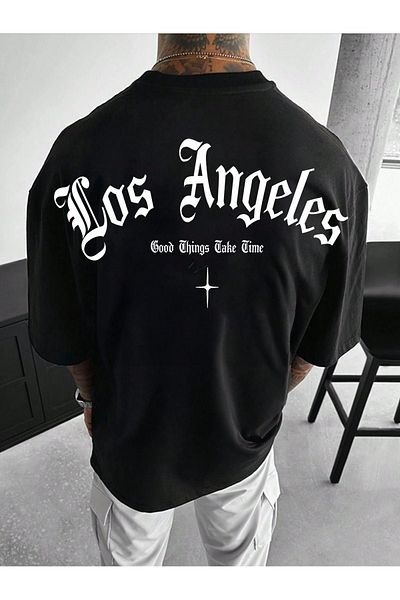 VBSVİBES OVERSIZE MOLD LOTANGLES PRINTED TSHIRT