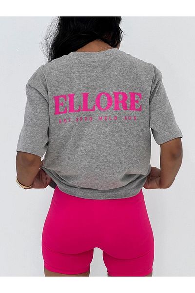 CLAYES Μπλουζάκι Ellore - Μπλουζάκι με κοντό μανίκι σε γκρι στάμπα