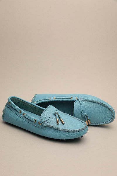 Gondol Mocasini clasici din piele naturala pentru femei, albastru, 37 TTX.767