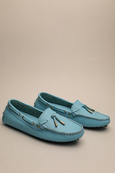 Gondol Mocasini clasici din piele naturala pentru femei, albastru, 37 TTX.767