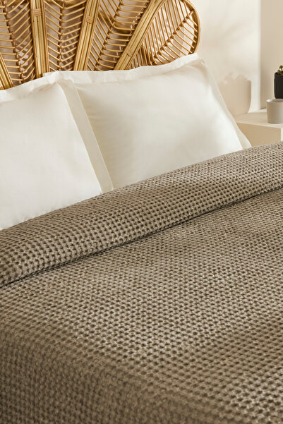 Karaca Home Mady 100% Cotton Waffle Double Single Pique Stone