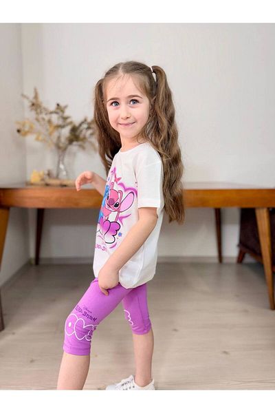 Canlook Love Printed Capri Leggings Girl's Set