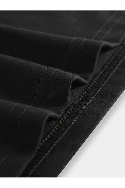 VBSVİBES черна тениска с овърсайз принт Malibu