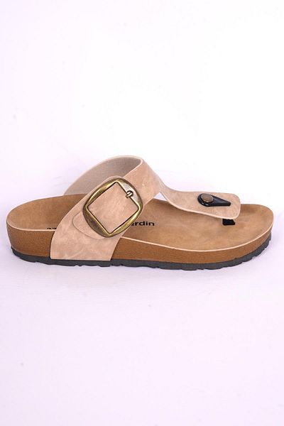 Pierre Cardin 6960 Women's Beige Flip Flops