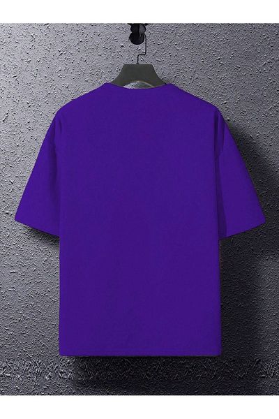 CLAYES Μπλουζάκι Newyork Hustle Single Jersey - Μωβ εμπριμέ κοντομάνικο μπλουζάκι με λαιμόκοψη