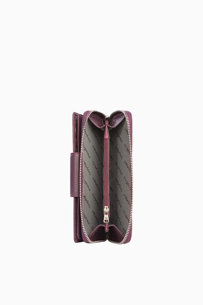 CENGİZ PAKEL Genuine Leather Plum Women's Wallet 65133