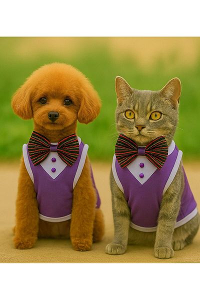 Barneystore Cat Dog Purple Tuxedo Athlete