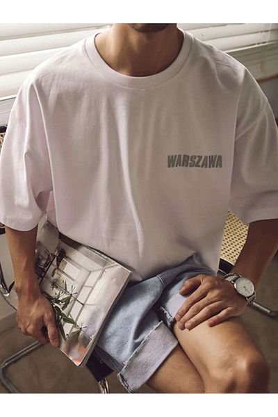 VBSVİBES T-Shirt - Λευκό - Oversize