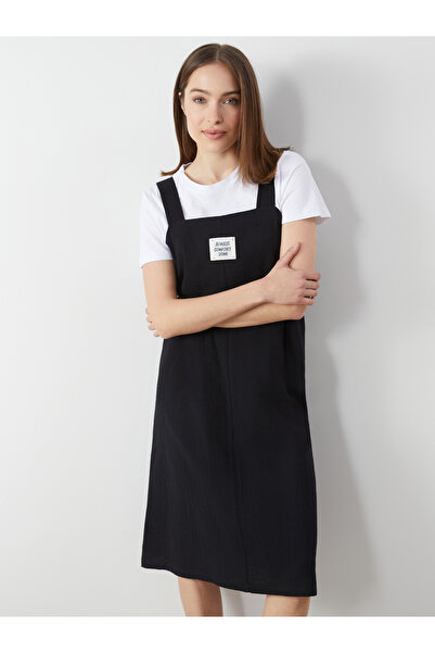 LC Waikiki Square Neck Women's Salopet Dress and T-Shirt