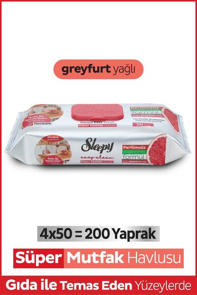 Sleepy Easy Clean Süper Yüzey Temizlik Mutfak Havlusu&mendili Greyfurt Yağlı ...