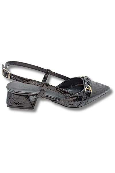 ÇİĞDEM KUNDURA Edeltraud - Open Back Pointed Toe Block Heeled Shoes