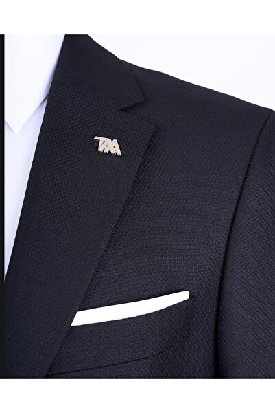 TerziAdemAltun Italian Style Slim Fit Jacket Pantalon Men's Suit Black T13566